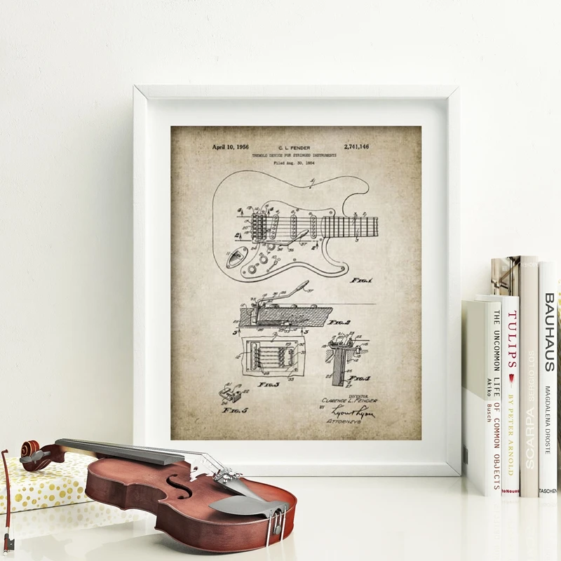 Electric Guitar Canvas Art Painting Home Decor