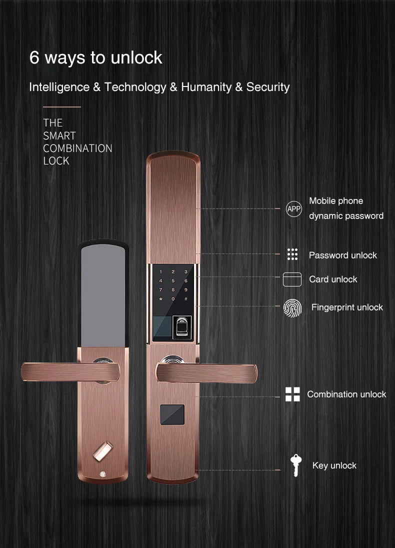 Замок отпечатков пальцев для дома Противоугонный дверной замок смарт-замок без ключей замок с цифровым паролем приложение разблокировка Электромагнитная блокировка карты
