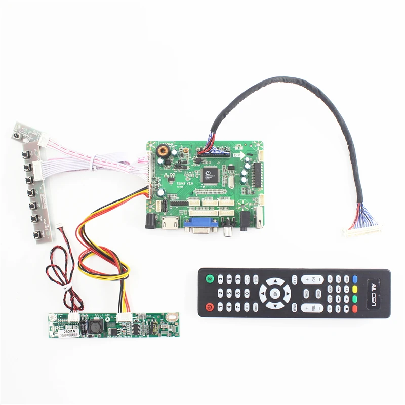 TSUX9 V2.0 HDMI VGA Аудио AV плата ЖК контроллера с USB для LVDS панели 21 5 дюйма 1920x1080 LC215EUE TEA1