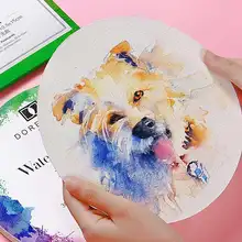 Przenośna okrągła pocztówka bawełniana akwarela papierowa podkładka 300g Aquarelle papier do malowania książka ręcznie malowana Aquarel Art Supplies