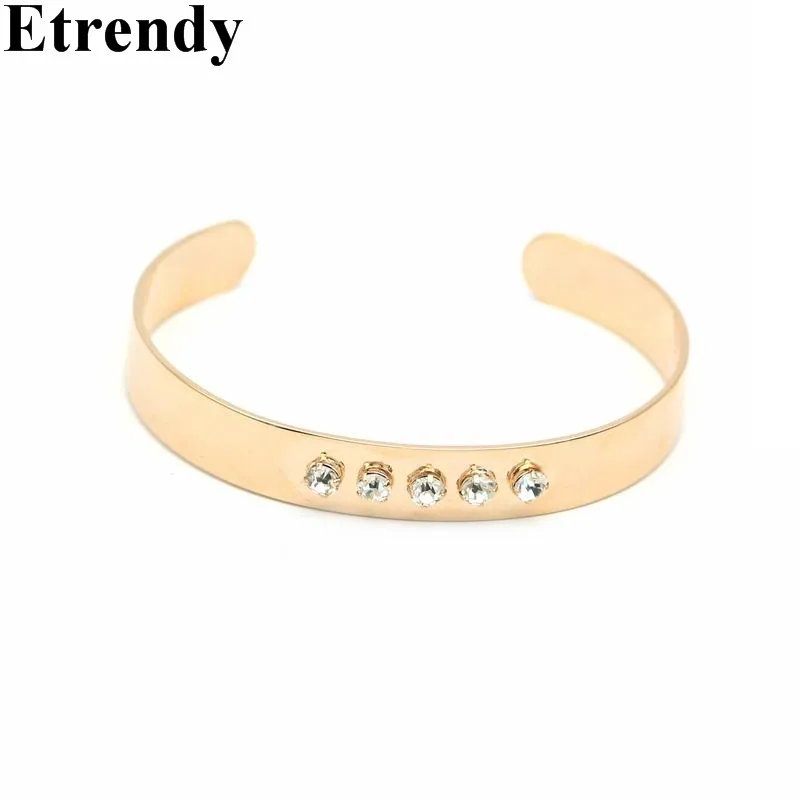 Simple Rhinestone Cuff Bracelets For Women 2017 Adjustable Fashion Jewelry Bracelets & Bangles Fine Gifts