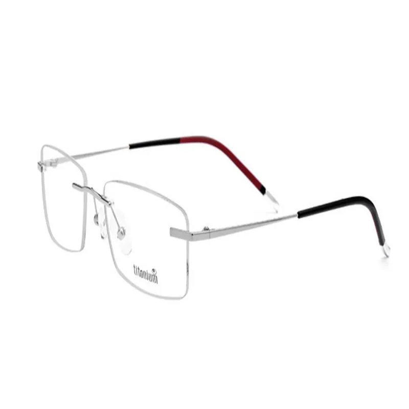 Брендовые дизайнерские модные очки унисекс без оправы из чистого титана оправа