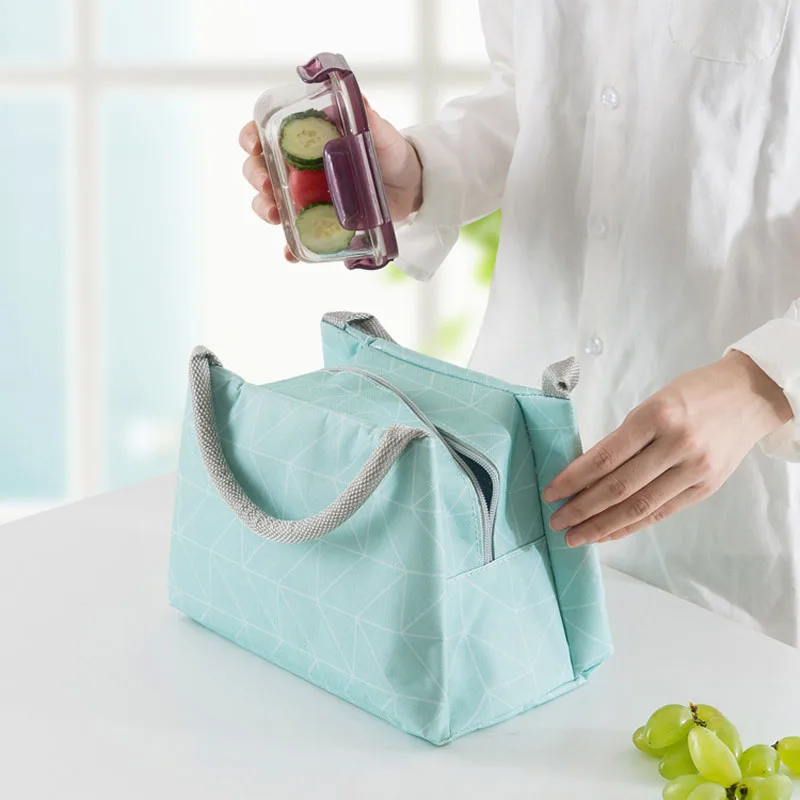 

Portable Lunch Bag 2019 New Thermal Insulated Lunch Box Tote Cooler Bag Bento Pouch Lunch Container School Food Storage Bags