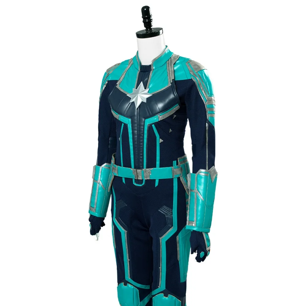 Capitão traje cosplay capitão carol danvers uniforme