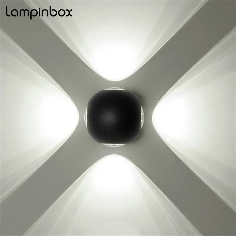 

12W Outdoor Waterproof Wall Lamps Hotel Outdoor Wall Lights Circular Modern Creative Ball Light LED Cross Star Light LP-30