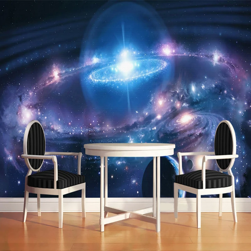 現代ミニマリスト星空宇宙銀河 3d 壁壁画壁紙レストラン Ktv バー子供のルーム室内装飾フレスコ画の壁紙 3d Wall Murals Wallpaper Mural Wallpaperwall Mural Wallpaper Aliexpress