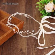 TOPQUEEN HP124 Романтические свадебные аксессуары для волос блестящие стразы и Хрустальная корона для волос Свадебная повязка украшения для вечерние