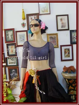 

Transparent thin belly dance Top CP01