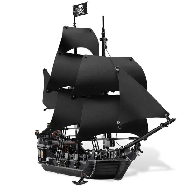 

New Pirates of the Caribbean Boat Jack Captain The Black Pearl Compatible with 4184 4195 for Kids Buildings Blocks Toys Unisex