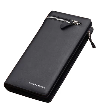 Wallet Men Leather Men Wallets Business Brand Card holder Coin Purse Men's Long Zipper Wallet Leather Clutch carteira masculina