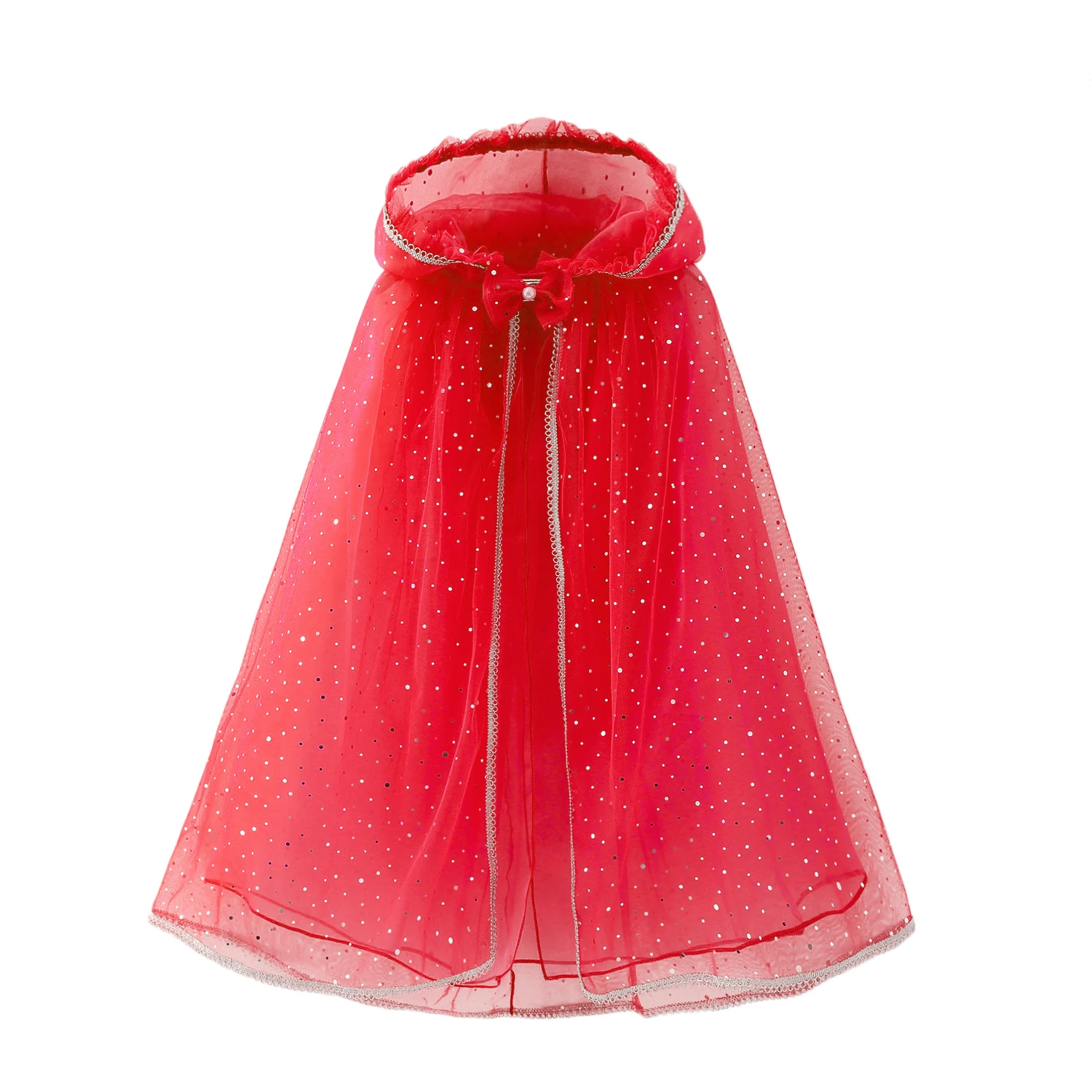 Костюм Красной Шапочки для маленьких Наряжаться аксессуары принцессы Летняя одежда для девочек плащ с блестками на Хэллоуин для детей Эльза, Белль принцессы Авроры Рапунцель накидка