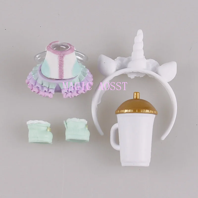 

Original 1 Set Lols Doll Clothes Glasses Bottle Shoes Accessorries