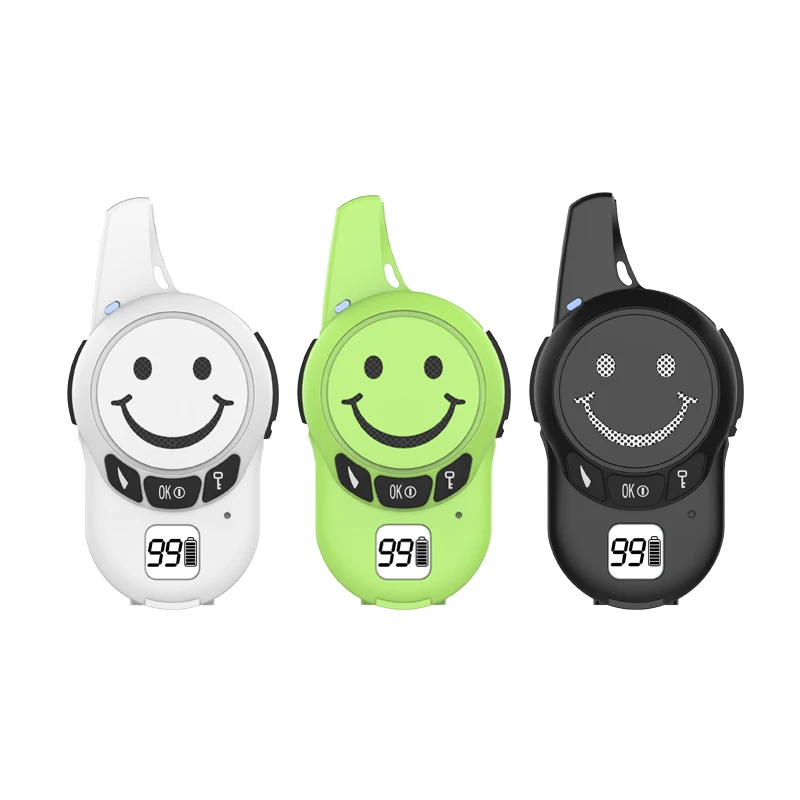 2PCS Free License UHF Mini Walkie Talkie Smiley for Kids JJCC JC 007 Toy Two Way 4