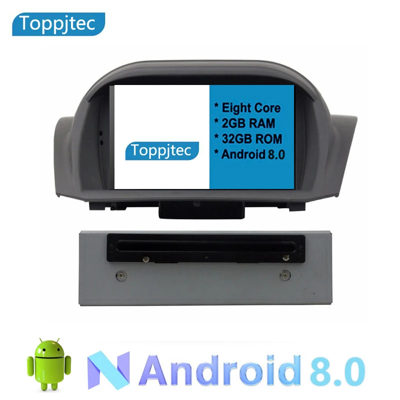 

7" Eight Core Android 8.0 2G RAM 1024*600 Car GPS navigation multimedia video radio player For FORD FIESTA 2009-2015