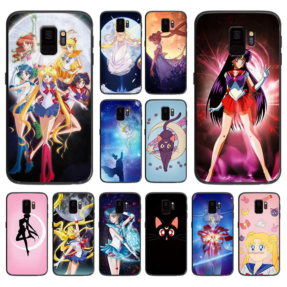 Мягкий чехол для телефона Sailor Moon Samsung Galaxy S6 S7 S8 S9 S10e Plus Note 8 9|Чехлы-накладки| |