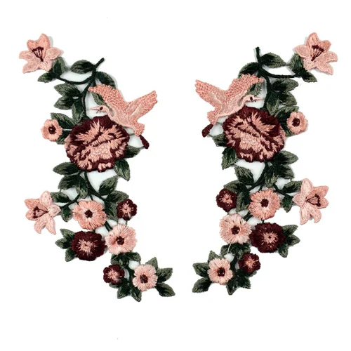 Lote De 5 Unidades De Parches Bordados Con Letras De Flores, Parches