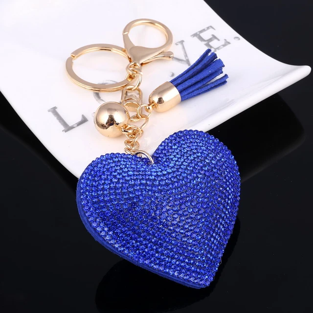 Mode Herz Handgemachte Nette Bling Kristall keychain Für Frauen