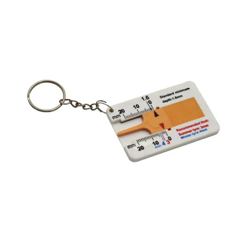 

0-20mm Tyre Tread Depth Gauge Vernier Depth Caliper Depth Meter Tire Scale Plastic Depth Tester Guage White