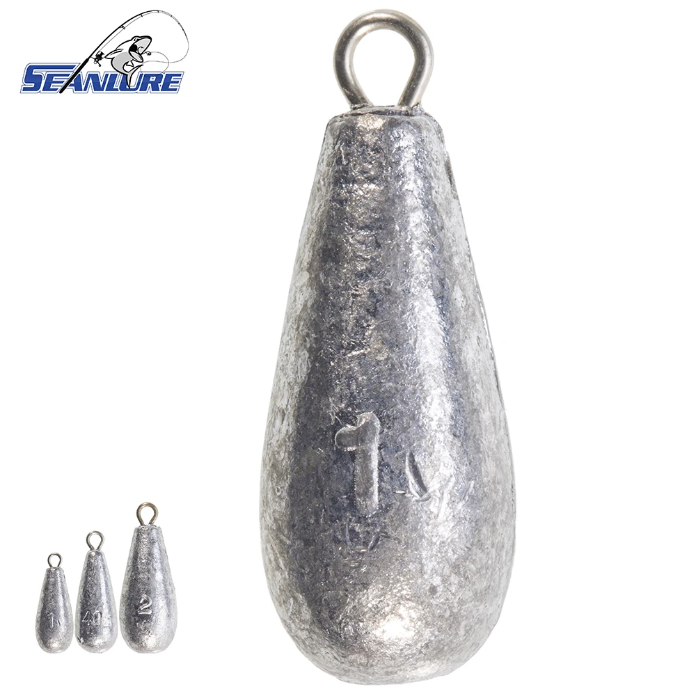 Seanlure Bomb Type Lead Weights Lure 30 55g 10pcs/Pack Bomb Shape Ring