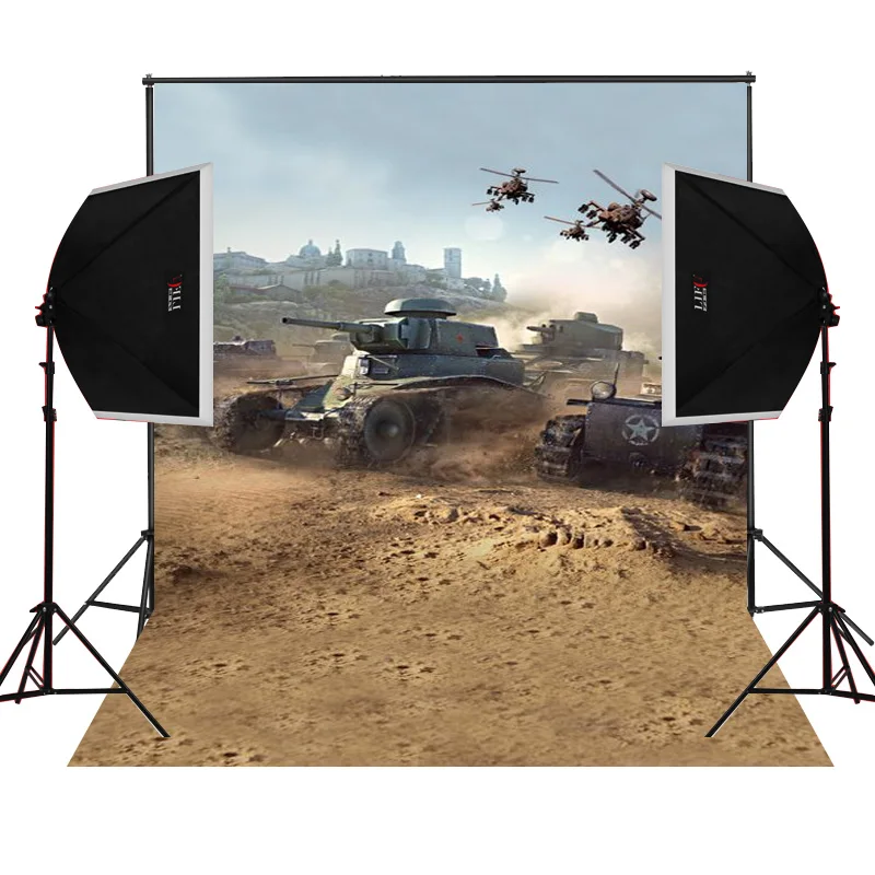 Tank battle army field для свадебных фотографий фон студийной съемки Фотофон цифровой