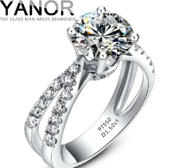 

1.5Ct Cross Paved Quality Diamonds Ring For Women Sterling 925 Silver Luxury Color Wedding Jewelry