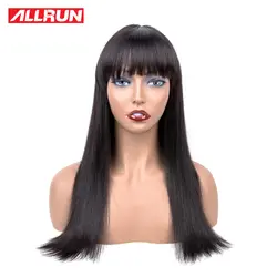 Allrun короткие ни синтетические волосы на кружеве человеческие Искусственные парики предварительно выщипанные волосы не Реми бразильский