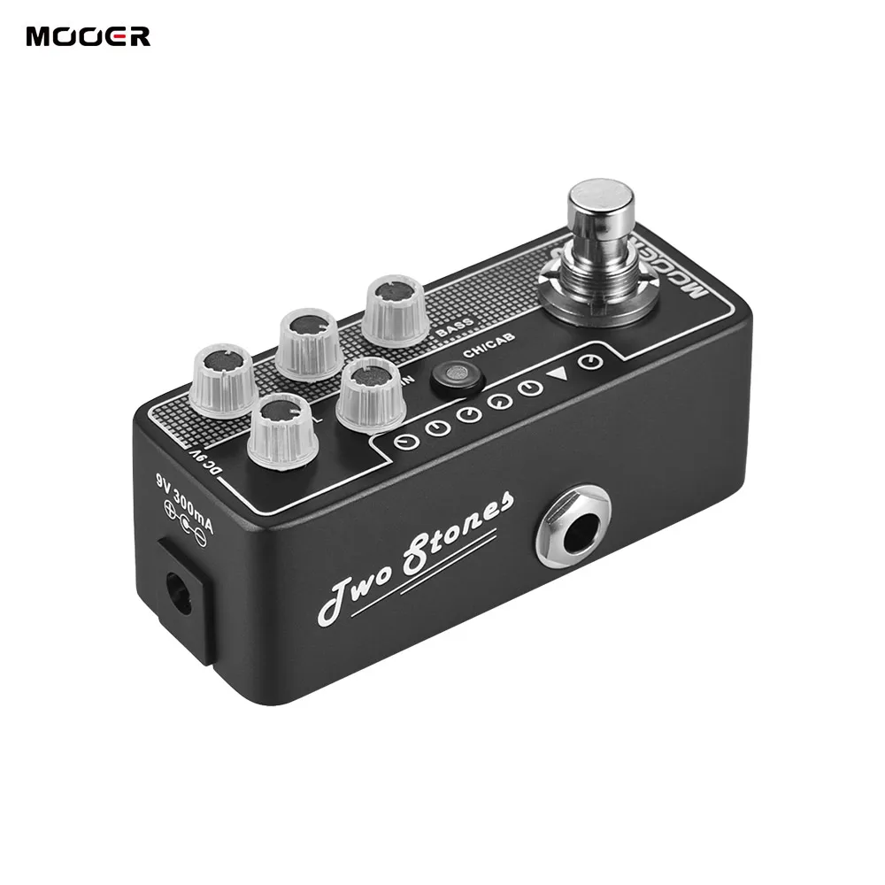 

MOOER MICRO PREAMP Series 010 Two Stone Modern Classic Digital Preamp Preamplifier Guitar Effect Pedal True Bypass