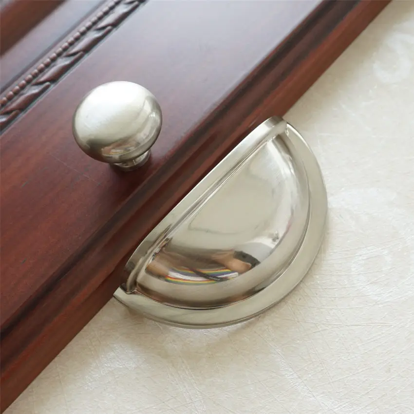 Retro Bowl Drawer Pull Knob Dresser Pulls Knobs Handles Shell Cup