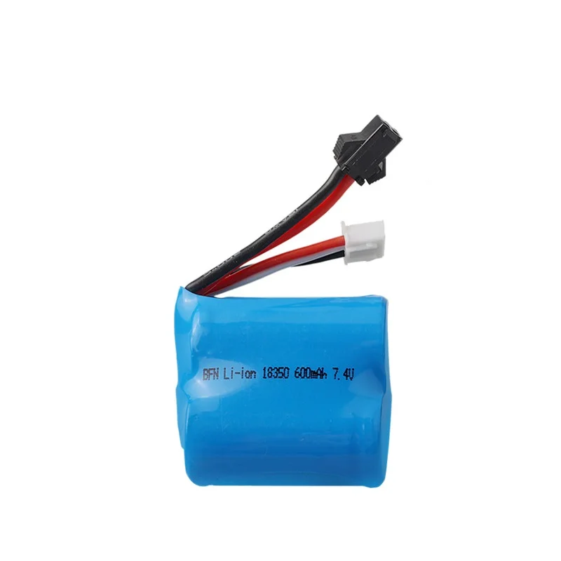 7,4 v(3,7 v* 2) 600mAh 15C литий-ионный аккумулятор для TK H100 H102 JJRC S2 высокоскоростной пульт дистанционного управления RC лодка 18350 7,4 v батарея