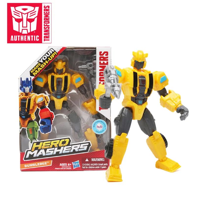 

15cm Transformers Toys Hero Mashers Series BUMBLEBEE Action Figure with Detachable Hands and Legs Plus Blaster Gun Beast Hunters