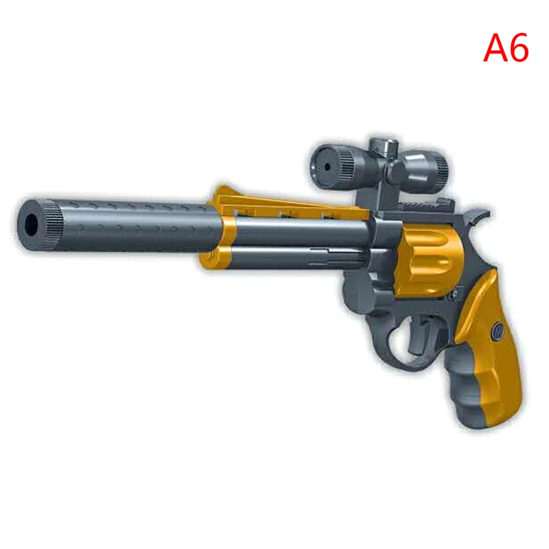 43 шт. пластиковые DIY строительные блоки игрушки оружие пустыня Орел и Беретта револьвер Wtih пуля пистолет Модель для детей мальчиков - Цвет: A6