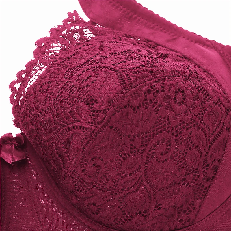 D E Cup Plus Size Bra Sexy Lace Bras For Women Fashion Large Size Push Up Bralette Lingerie Ultrathin Brassiere Underwear