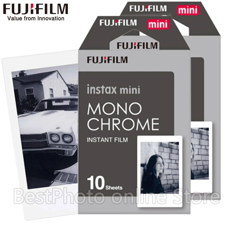 20 Sheets Fujifilm Fuji Instax Mini Black and white