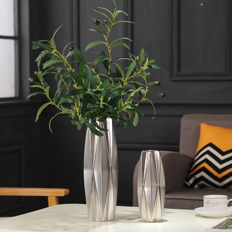 

Europe Ceramic Vase Gold/silver bottle Modern Flower Vase Room Decor wedding home decoration Fashion tabletop accessories