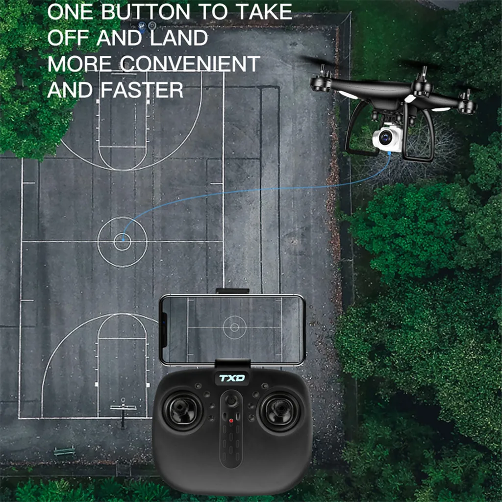 TXD-9S wifi FPV 720 P HD Дроны с камерой HD игрушки режим удержания высоты Безголовый мини-Дрон Квадрокоптер rc вертолет