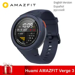 Глобальная версия Huami AMAZFIT Verge 3 gps умные часы IP68 AMOLED экран ответ на звонки умные часы мульти спортивные для xiaomi