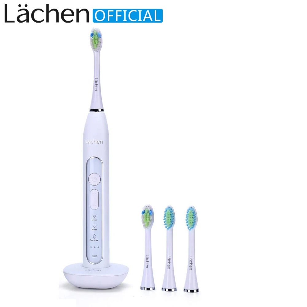 

4 Colors Lachen RM-T8B Electric Toothbrush 3 Modes Timer Brush USB Rechargeable Electric Tooth Brushes with 4pc Replacement Head