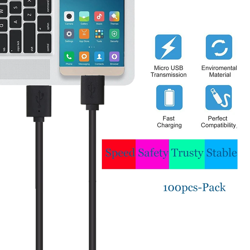 Lungfish Micro USB 2.0 Cable 100pcs-Pack Charge Sync Data Cable Cord For Android Phone 0.3m 1m 1.5m for Sumsung Huawei Xiaomi Lungfish Micro USB 2.0 Cable 100pcs-Pack Charge Sync Data Cable Cord For Android Phone 0.3m 1m 1.5m for Sumsung Huawei Xiaomi