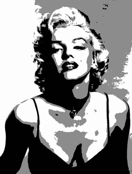sexy Marilyn Monroe printed oil painting on canvas wall art black white