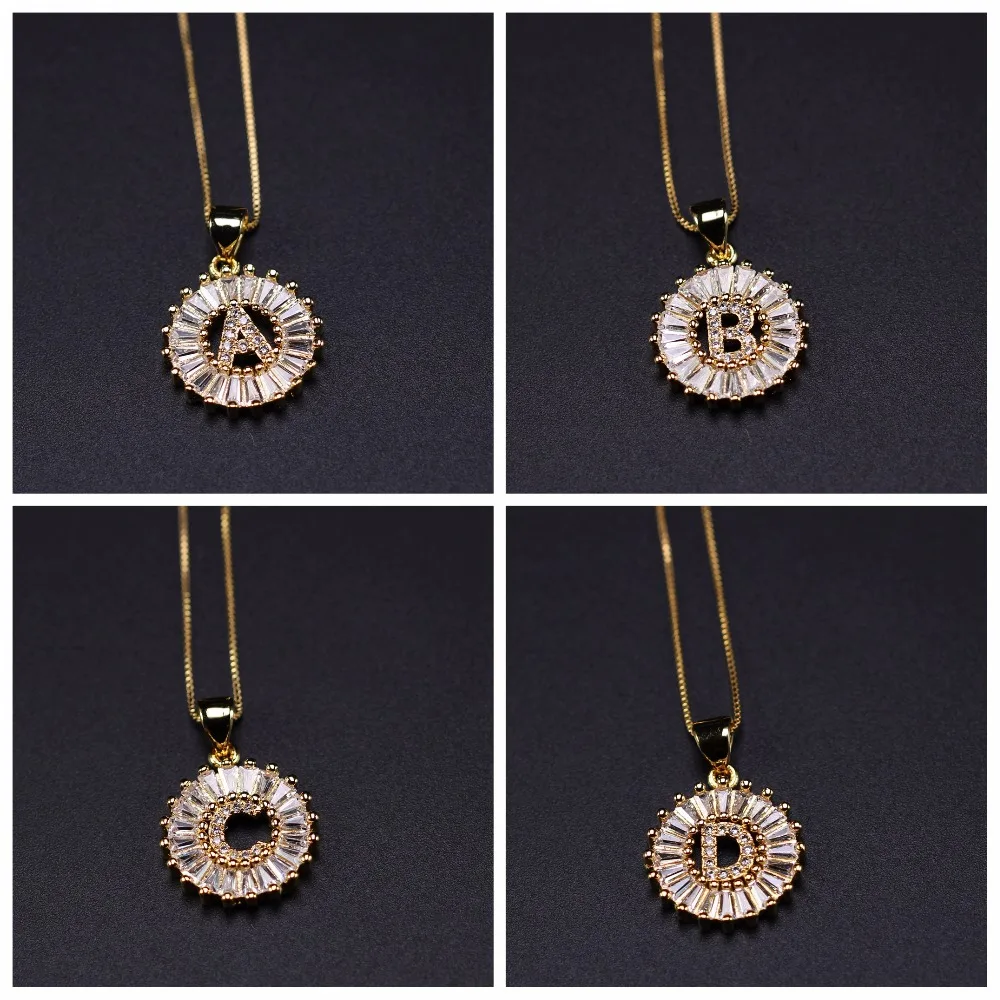Name Alphabet Letter chain Necklaces Pendants Initial Necklace Letter
