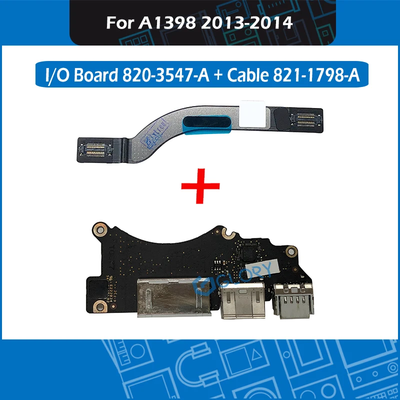 

A1398 I/O Board 820-3547-A Cable 821-1798-A for MacBook Pro Retina 15" A1398 Late 2013 Mid 2014 ME293 ME294 MGXA2 MGXC2
