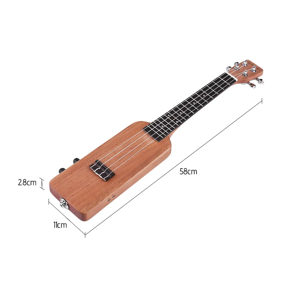 Ammoon бутылка форма 2" из цельного дерева Okoume Электрический Укулеле Ukelele Uke комплект с тюнером сумка 3,5 мм аудио кабель струны 5 шт. выбор