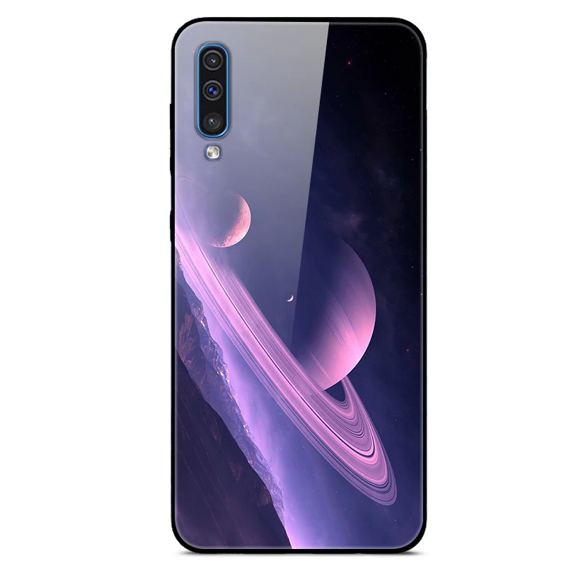 For Samsung A50 Case A505F Tempered Glass Hard Back Case For Samsung Galaxy A50 A 50 2019 TPU Phone Bumper Planet Space Cover For Samsung A50 Case A505F Tempered Glass Hard Back Case For Samsung Galaxy A50 A 50 2019 TPU Phone Bumper Planet Space Cover