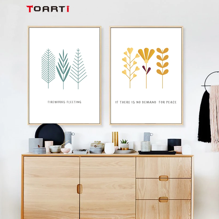 

Nordic Style Tree And Quotes Canvas Art Painting Poster And Print Minimalism Wall Pictures For Kids Room Fashion Home Decor