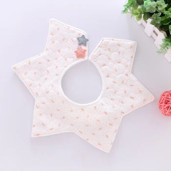 

High Quality 2Pcs/3Pcs Waterproof Rotating Baby Bibs Star Cotton Toddler Infant Feeding Nursery Saliva Towel Random Color