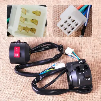 

CITALL 1 Pair Motorcycle 7/8" Handlebar Horn Turn Signal Electrical Start Switch for Honda Kawasaki Suzuki Yamaha Harley BMW