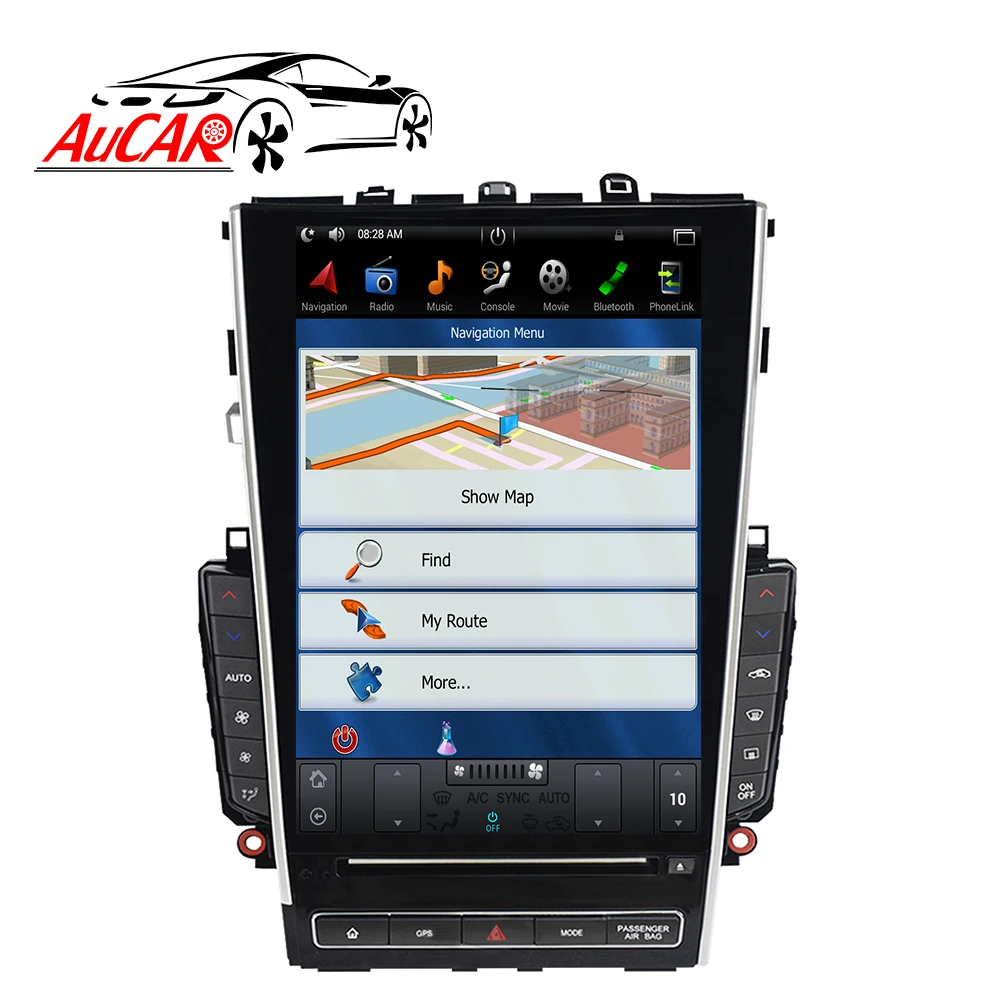 Clearance AuCar Tesla Android 8.1 12.1" screen car radio  gps navigation for Infiniti Q50 Q50L Q60 car multimedia stereo player 4