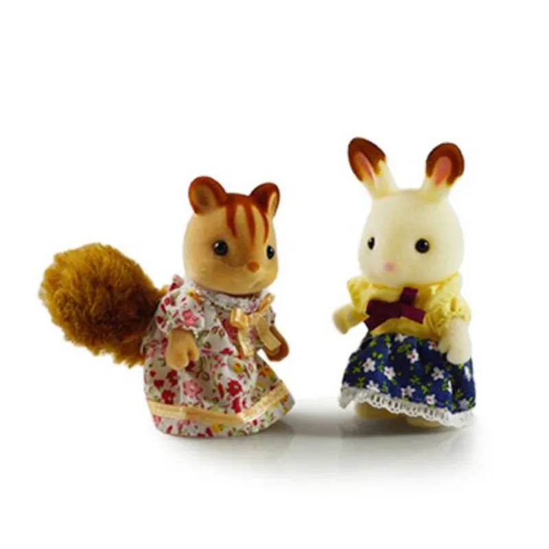 

original Sylvanian Families Squirrel and rabbit 2pcs Set New Loose