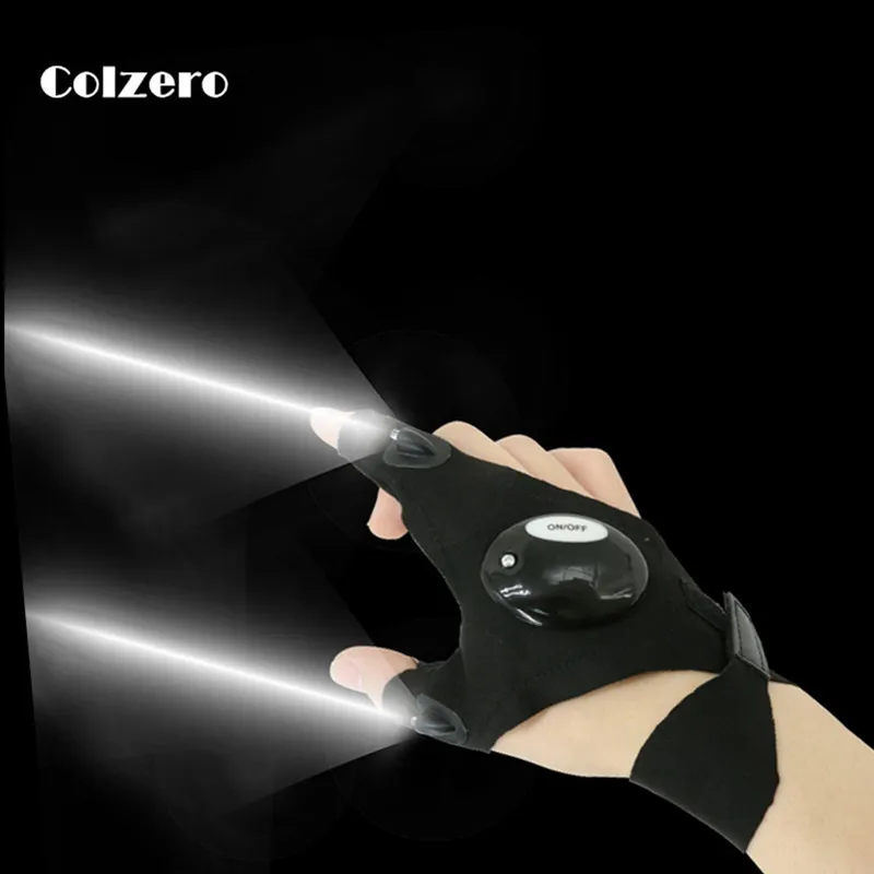 

1PCS Night Fishing Lighting Glove Night Car Repair Hunting Glove Led Light Lamp Glove Right Left Hand Hanging Bait Outdoor Gear