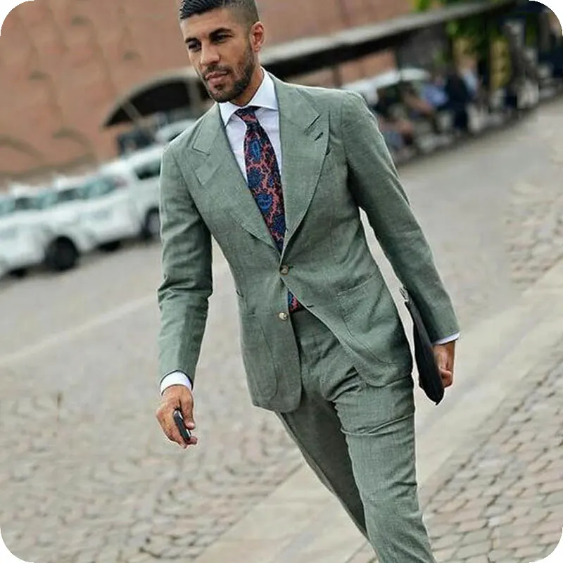 Trajes De Lino Para Hombre Traje De Lino Para Boda Piezas